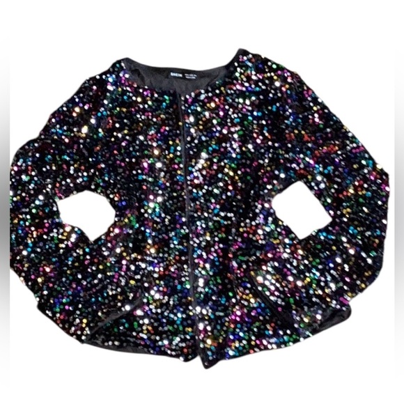 SHEIN Multicolor Sequin Jacket New in Packaging - Picture 5 of 7